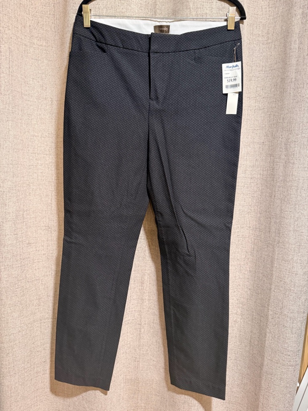 crosby. Black Microdot Men's Dress Pants